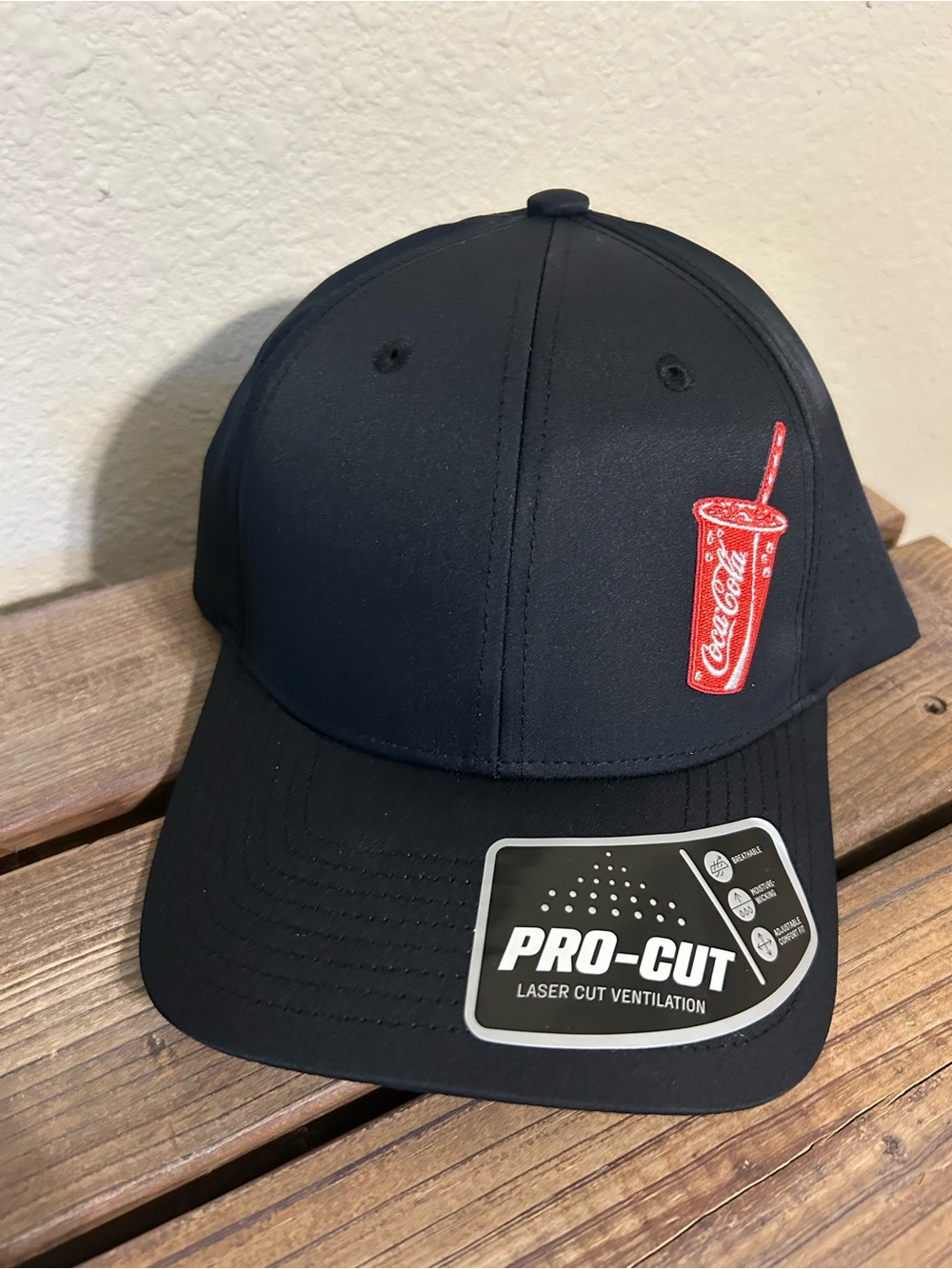 Coca-Cola Black Performance Cap with Red Cup Patch